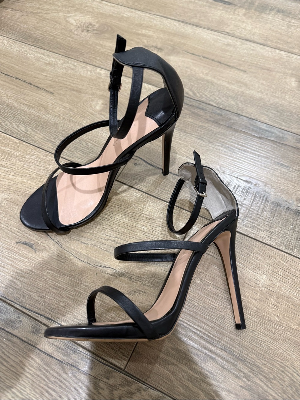 Tony Bianco Black Strappy High Heel Sandals